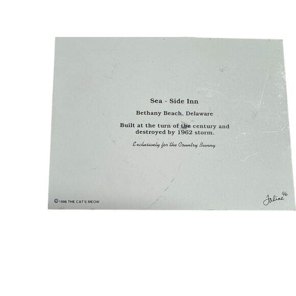 The Cat’s Meow 1996 Shelf Sitter Sea Side Inn Bethany Beach Delaware - Picture 2 of 5